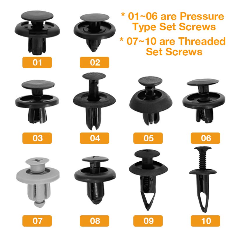 Set 100 kẹp khóa ô tô SEAMETAL bằng nhựa thông dụng