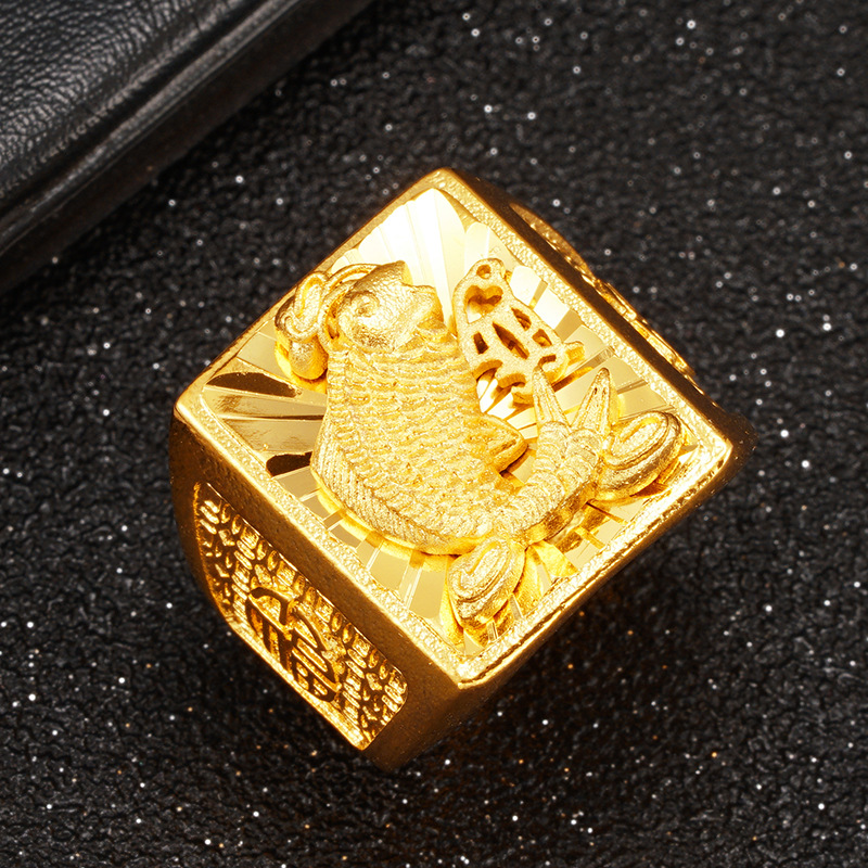Men's Gold-Plated Ring, adjustable by q846144ga.vn