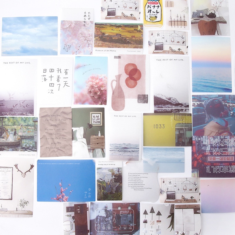 Sticker dán trang trí 40 miếng HD17-K72 dễ thương theo các tone màu DIY Crafts, Scrapbook, Journal, Diary, Planner