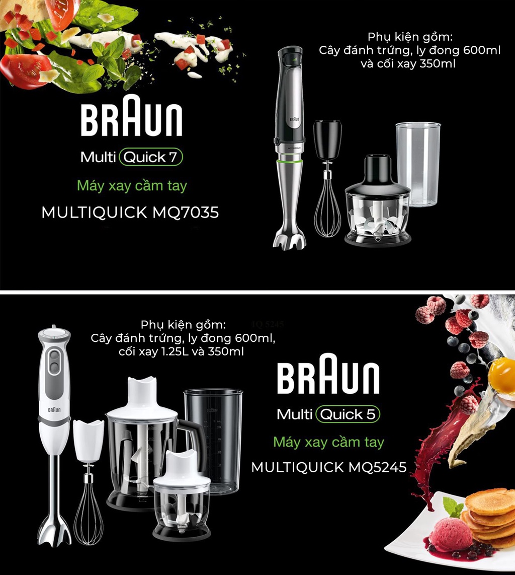Mô tả Máy xay cầm tay  Braun, Công suất 1000w, chống văng, BH 24 tháng. - 7
