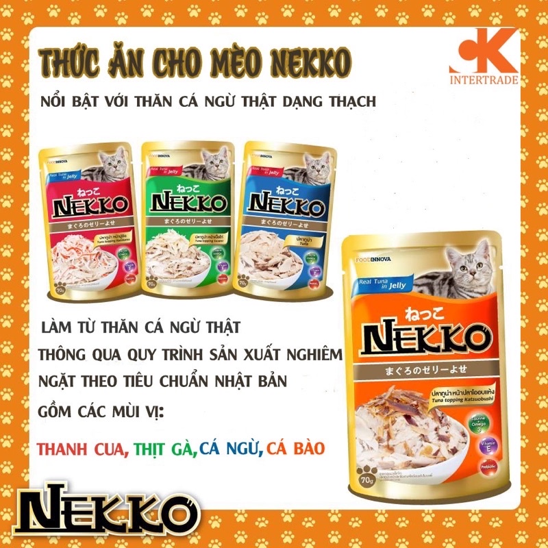 Pate Nekko Thái Lan Cho Mèo Mọi Lứa Tuổi 70g