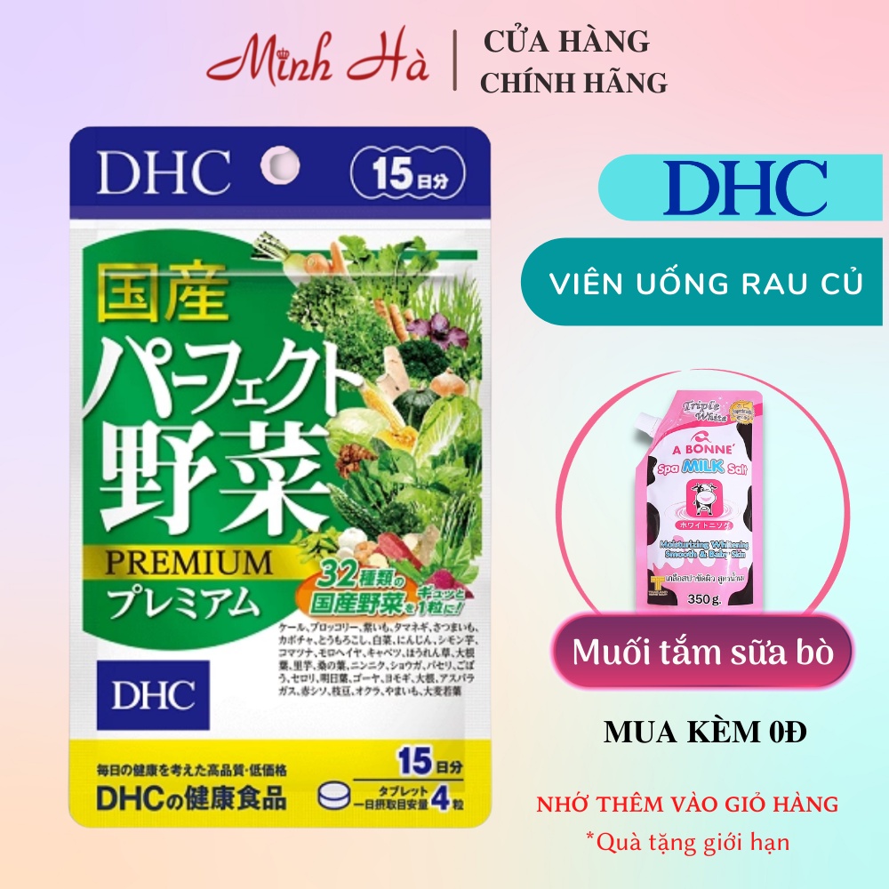 Viên uống rau củ DHC Perfect Vegetable Premium Japanese Harvest 30 ngày 120 viên