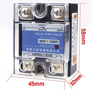 Rơ le điện áp đầu vào SSR 25A 3-32V DC đầu ra 24-480V AC MGR-1 D4825