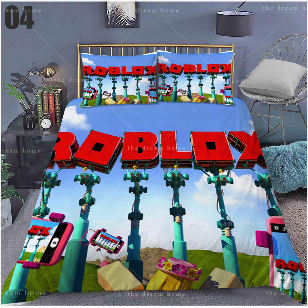 PS1 Roblox SARUNG BANTAL 3in1 Bộ Chăn Ga Gối Chăn Ga Gối Phòng Ngủ Thoải Mái Nhà Phù Hợp Với SP1