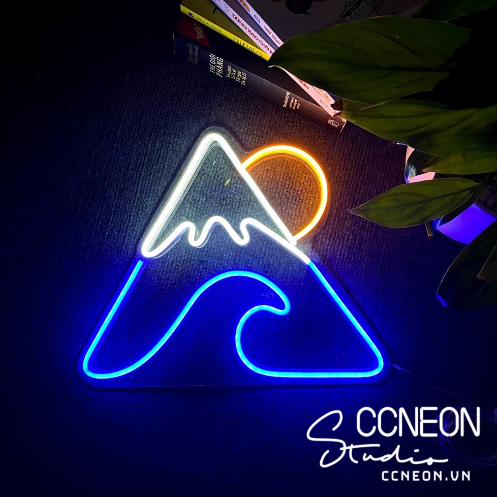 Đèn Trang Trí Led Neon Sign Hình Ngọn Núi Kích Thước 33x28 cm [Mẫu 3]