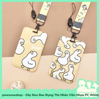 [Sẵn VN - Hỏa Tốc] Dây Đeo Thẻ Bao Thẻ Nhân Viên Nhựa PC Phong Cách Yellow Farm White Duck Vịt Trắng