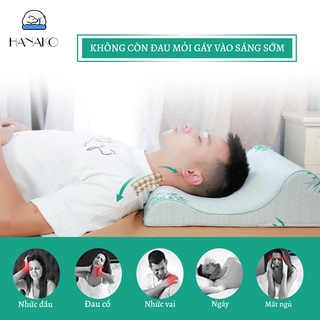 Gối Kê Cổ Hanako 2 Đầu Cao Thấp – Giảm Mỏi Cổ, Hỗ Trợ Thoái Hóa Cột Sống Cổ