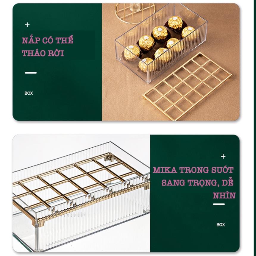 Hộp Đựng Đồ Trong Suốt ENODA HOME, Hộp Đựng Son Chia Ngăn 18 Ô Siêu Sang Chảnh R003