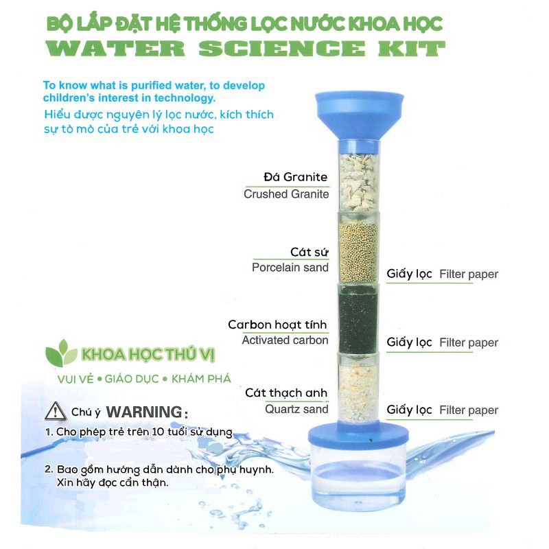 Bộ thí nghiệm lọc nước 4 in 1 WATER SCIENCE KIT | Shopee Việt Nam