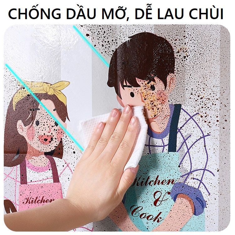 Tranh Dán Bếp Chống Dầu Mỡ 60 x 90cm  Chịu Nhiệt, Giấy Decal Trang Trí Decor Bếp Đẹp