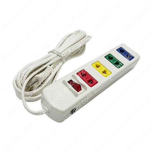 Ổ Cắm Điện 4S Dây 3m-5m x 2 Trắng Lioa