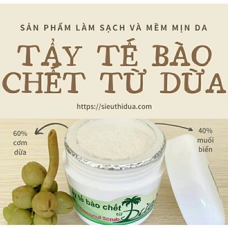 Tẩy Tế Bào Chết Cơm Dừa & Muối Biển