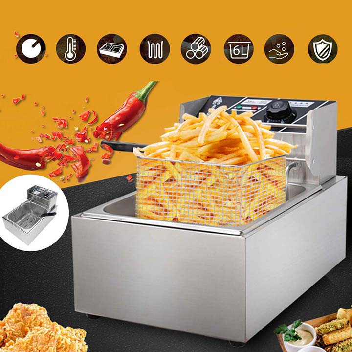 Bếp chiên SUNNY 2500W chất liệu inox dày dặn, bền bỉ theo thời gian