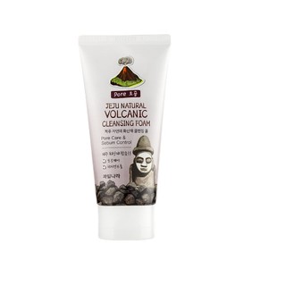 Sữa rửa mặt than hoạt tính Hàn Quốc Welcos  jeju natural volcanic cleansing foam 120g