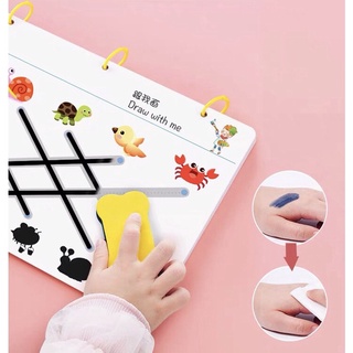 [Kho sỉ] Tập tô vẽ thông minh xoá được montessori, Tập Viết Xóa Được, đồ chơi giáo dục sớm Rèn Tính Kiên Trì- 64tr + B