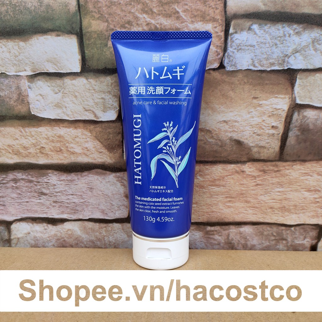 Sữa rửa mặt ý dĩ  Hatomugi Acne care & facial washing 130g Nhật Bản ngừa mụn dưỡng ẩm và sáng da | BigBuy360 - bigbuy360.vn