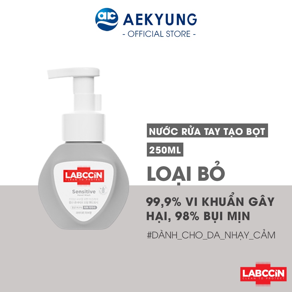 Bộ nước rửa tay tạo bọt LABCCiN V3 Hàn Quốc thành phần từ thiên nhiên, an toàn vệ sinh sạch sẽ (Chai 250ml - Túi 200ml)