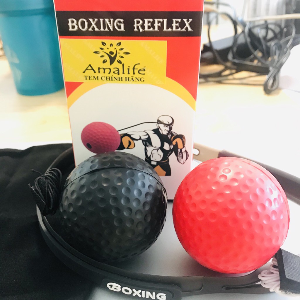 Ảnh Bộ 2 Bóng Tập Phản Xạ Tập Đấm Bốc Boxing Treo Đầu Loại Nhẹ Và Nặng – Chính Hãng Amalife 1