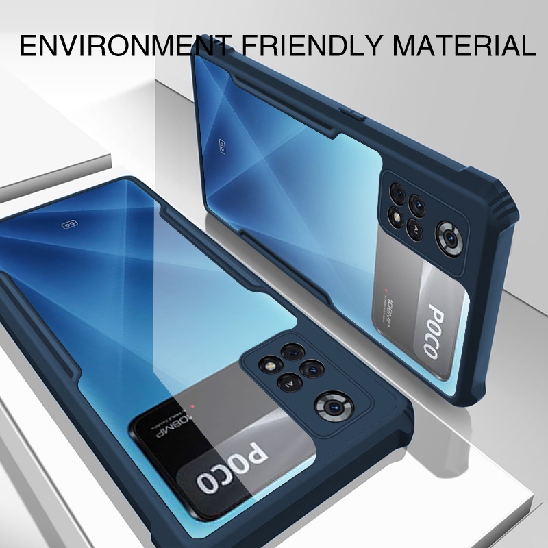 Dành Cho Xiaomi Poco X4 Pro M3 F3 X3 NFC X3 GT 5G Trong Suốt Túi Khí Acrylic Vỏ Điện Thoại Lai Silicon Ốp Lưng Chống Sốc