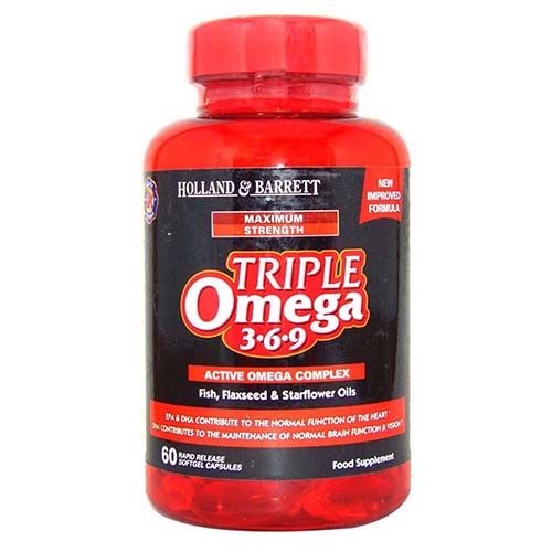 Triple Omega 3 6 9 Holland and Barrett tốt cho thần kinh tim mạch tăng