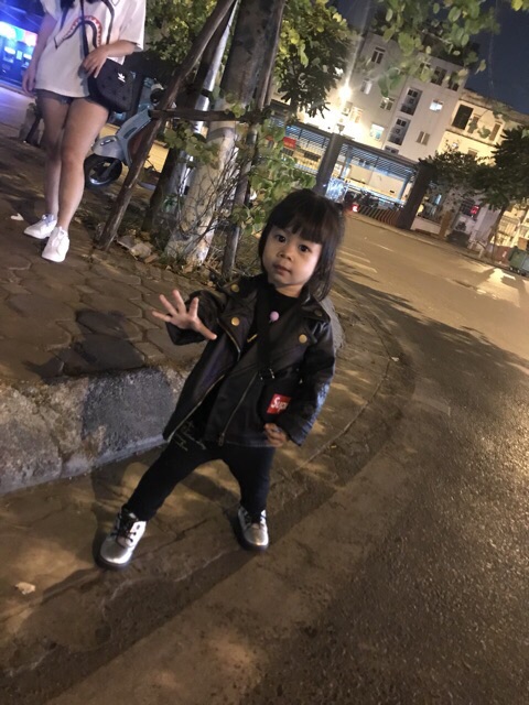 [Ảnh thật&clip] ❤️Áo da phong cách cho bé trai/ bé gái❤️
