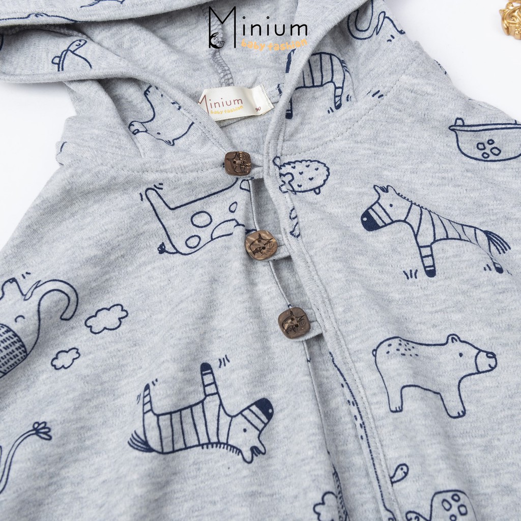 Áo choàng chống nắng bé trai, bé gái 0-6 tuổi Miniumbaby kiểu cánh dơi chất cotton form rộng