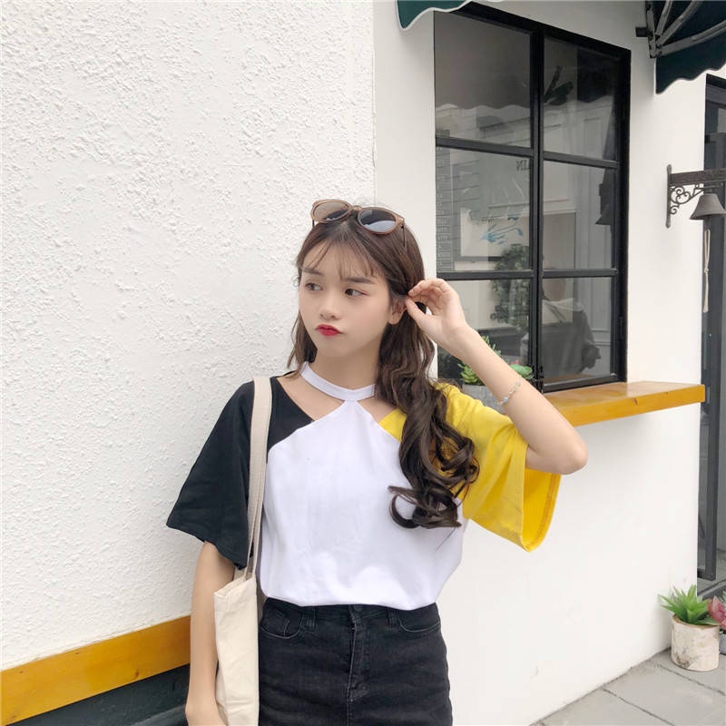 Áo Chiffon Ngắn Tay Trễ Vai Gợi Cảm Hợp Thời Trang Cho Nữ