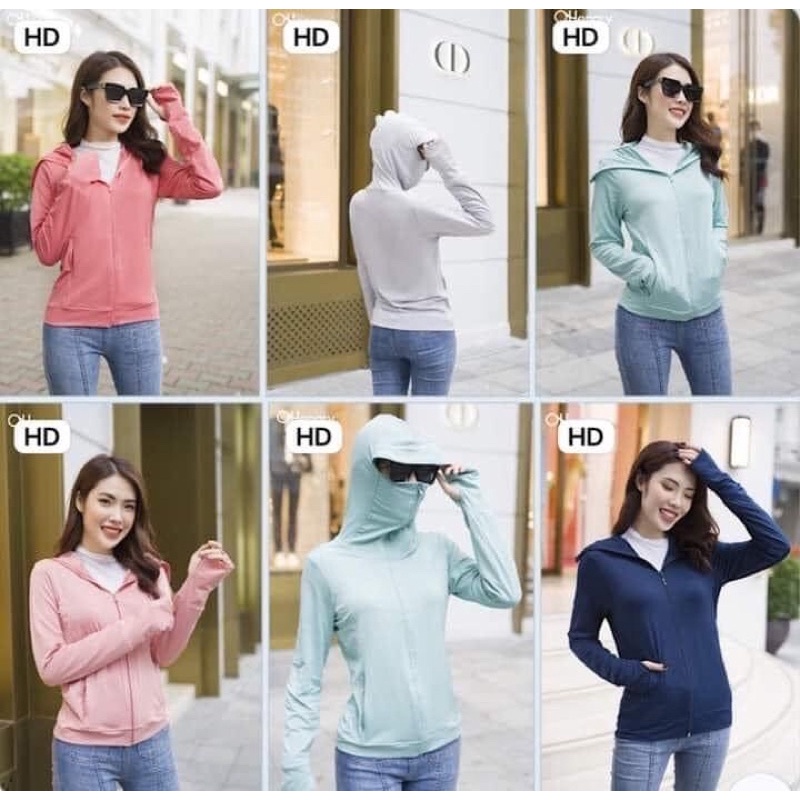 Áo chống nắng nữ thông hơi 1 lớp dáng ngắn chất đẹp cực thoáng mát PS019