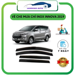 Vè che mưa xe TOYOTA INNOVA 2010-2022, vè mưa chỉ Inox cao cấp, Chất liệu nhựa ABS
