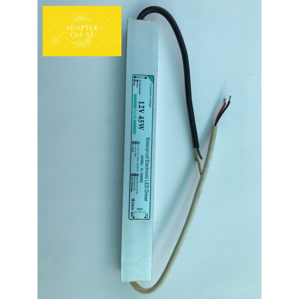 Nguồn LED 12V 45W chống nước IP67