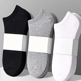 [Combo 3 đôi] Tất lười nam nữ chất cotton 3B thấm hút mồ hôi, chất cotton pha- [Tất lười 3 đôi]
