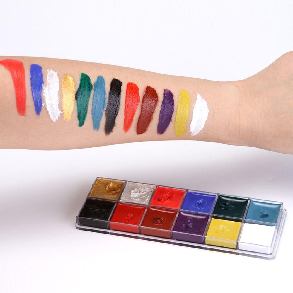 Yuukii 12 Màu / bộ Dụng cụ lót mắt Trang điểm mặt Thời trang Tranh vẽ mặt nhiều màu