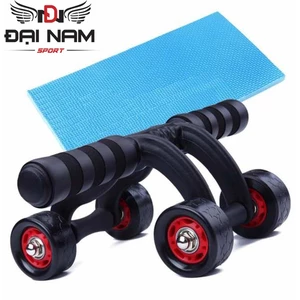 Con Lăn Tập Cơ Bụng 4 Bánh Cỡ Lớn Chính Hãng Đại Nam Sport + Tặng Kèm Thảm Lót Đầu Gối