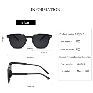 Hàn Quốc Unisex Mi Ding hộp nhỏ Kính râm dành cho nữ Kính râm nam Khung kính mắt