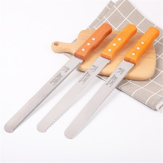 Dao Cắt Bánh Mì / Bánh Bông Lan Cán Gỗ 25cm-30cm