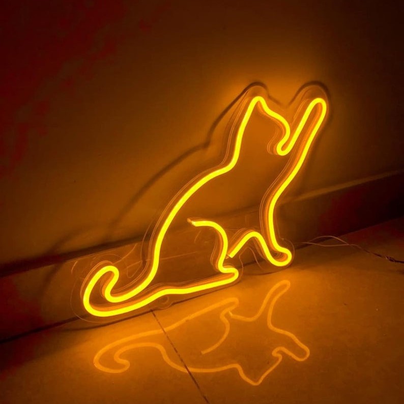 Đèn Trang Trí Led Neon Sign Hình Mèo [ Mẫu 8]