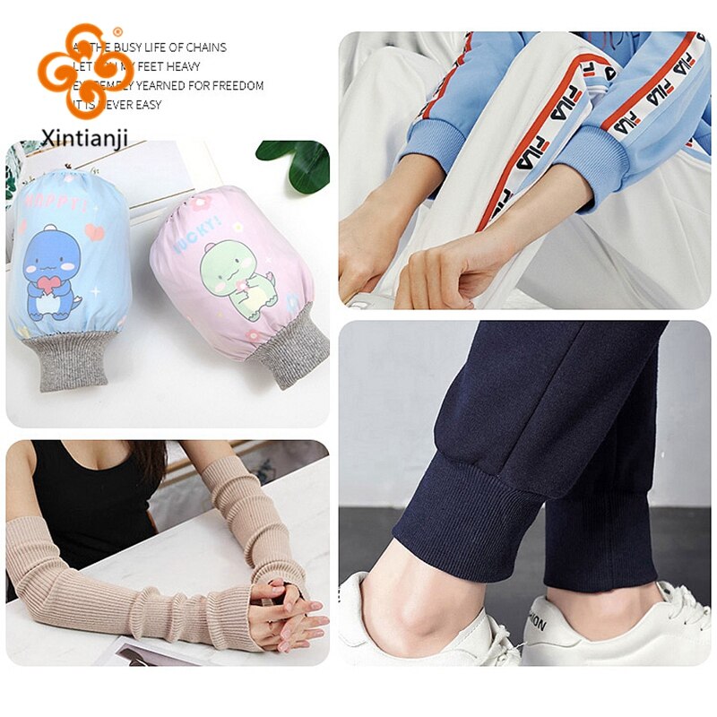 Xintianji Dệt Kim Cotton Spandex Gân Còng Vải Cổ Quần Phụ Kiện May Mặc Nhiều Màu 7 * 40cm TJ1450