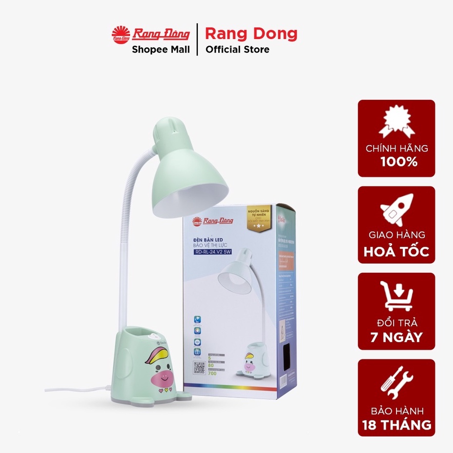 Ảnh Đèn bàn Led bảo vệ thị lực Rạng Đông - Bảo hành chính hãng 18 tháng - Model: RD-RL-24.V2 1