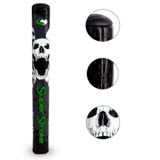 2.0 Skull Print Golf Super Stroke Putter Club Grip Ultra Slim Mid for Outside Playing