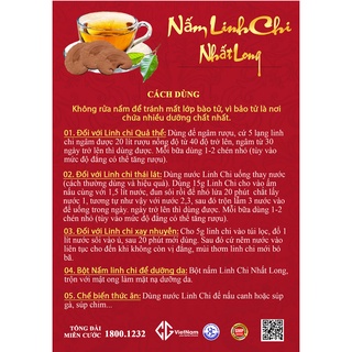 Nấm Linh Chi Đỏ Nhất Long Chính Hãng, Còn Bào Tử Thượng Hạng Dạng Hộp - Hàng Loại 1 - 250g