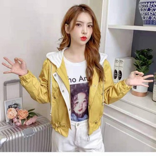 Áo khoác kaki kiểu nữ phối nón cực xinh , xịn xò tôn dáng phong cách hàn quốc cho các nàng KB FASHION