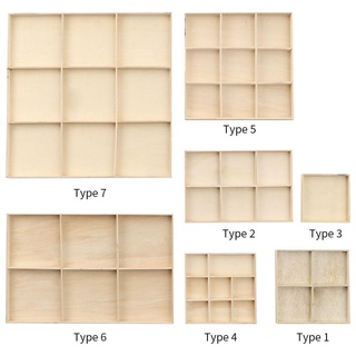 [Vận chuyển nhanh] Hộp gỗ lưu trữ IDEANEST Hộp đựng đồ trang sức nhiều lưới Pallet Ngăn kéo chia ngăn kéo Máy tính để bàn