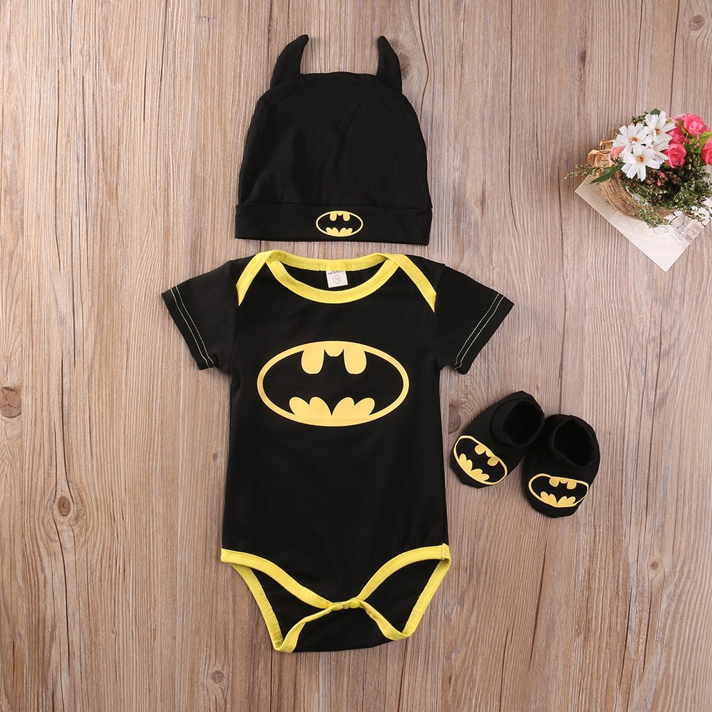 0-24 tháng tuổi Bé trai Hoạt hình Áo liền quần đáng yêu kèm giày và mũ Trang phục Halloween