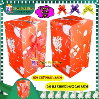 [LOẠI 1] HỘP QUÀ CHỮ NHẬT GIẤY KIẾNG SIZE NHỎ 18.5CM + TẶNG KÈM NƠ 1,8CM - HỘP GÓI QUÀ GIẤY KIẾNG SIÊU ĐẸP