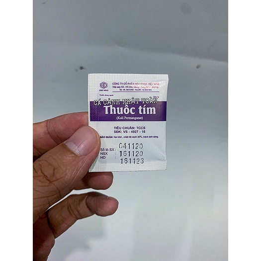 GÓI BỘT TÍM SÁT TRÙNG, TẮM CÁ GÓI 1GRAM