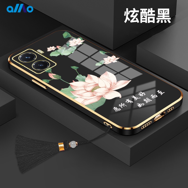 Vivo V2333 / Vivo Y03s V29 5g Y17s Y02 V21s Y02S Y35 4G Y30 5g Y16 5g Y01A Y77 5g Sáng Tạo Hoa Sen Đẹp Chống Sốc Cho Vivo Y77 Y75 Y55 5g