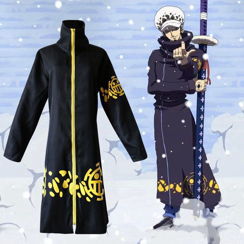Halloween Cosplay Anime One Piece Trafalgar Luật Áo Quần Mũ Halloween Trang Phục