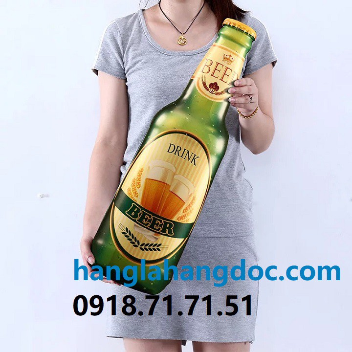 Mô hình chai bia sắt (61cm) treo tường trang trí quán nhậu, beer ...