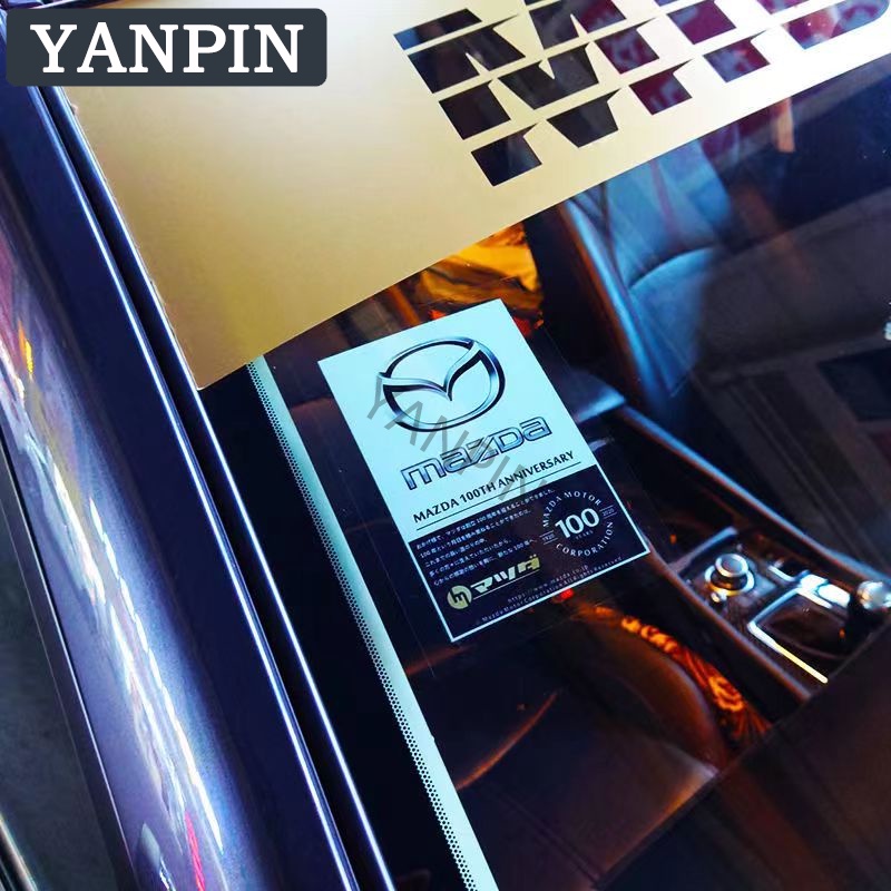 Miếng dán tĩnh điện trang trí kính chắn gió xe hơi Mazda Familia Vantrend 323 E2000 Biante RX 7 2 3 5 CX3 CX5 CX8 CX9 BT50 RX7 RX8 Fighter Premacy