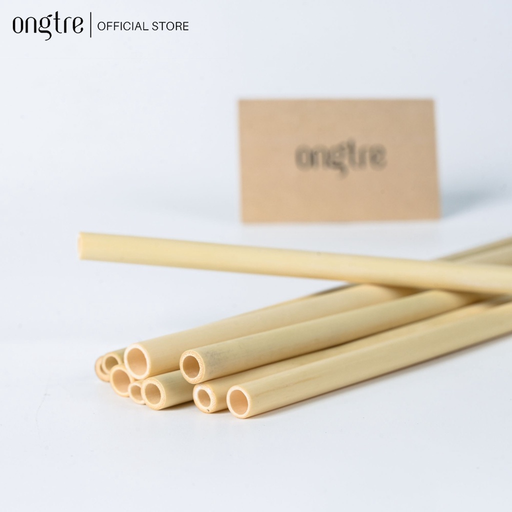 Ảnh Bộ 10 ống hút tre ONGTRE chiều dài 15cm, 20cm, 25cm, trân châu dùng cho nhà hàng, khách sạn, quà tặng doanh nghiệp 2